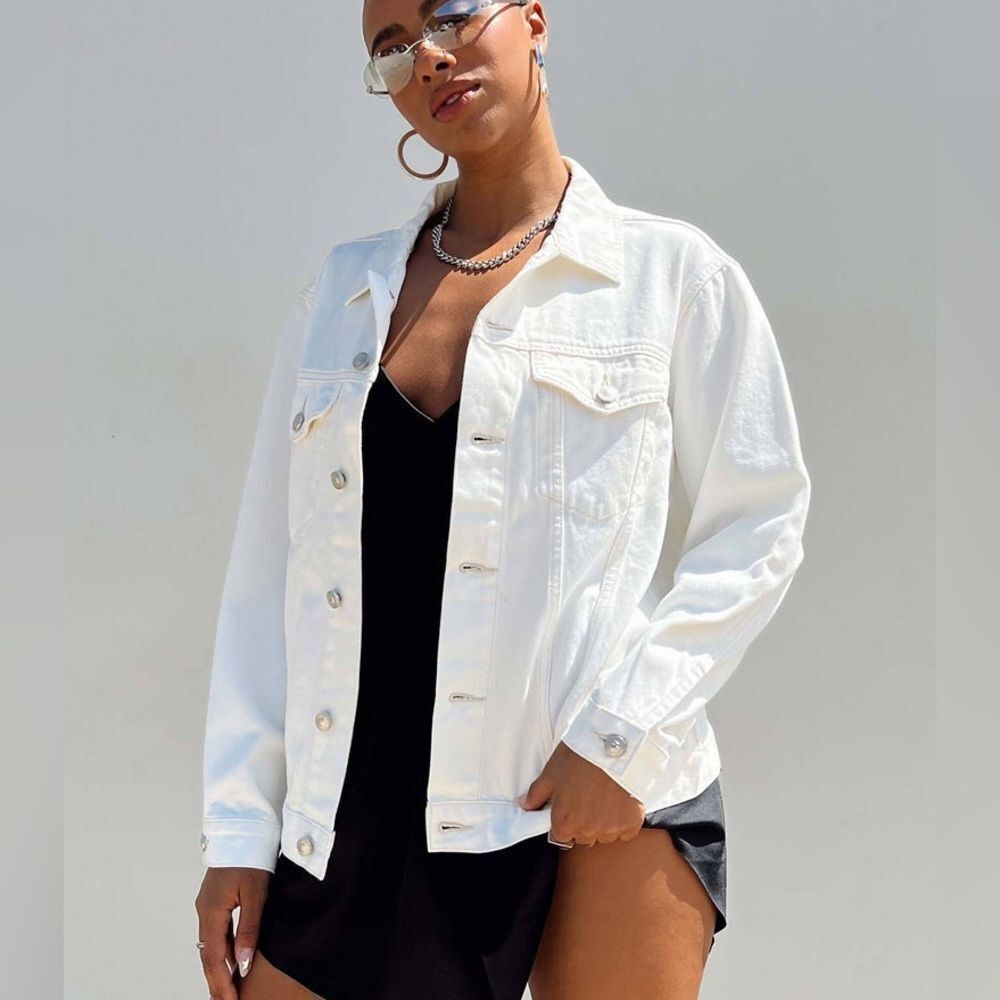 Princess Polly xx KALEENA DENIM JACKET IVORY US 2